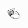 Серебряное кольцо с черным агатом 13346а