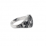 Серебряное мужское кольцо с двуглавым орлом 30316